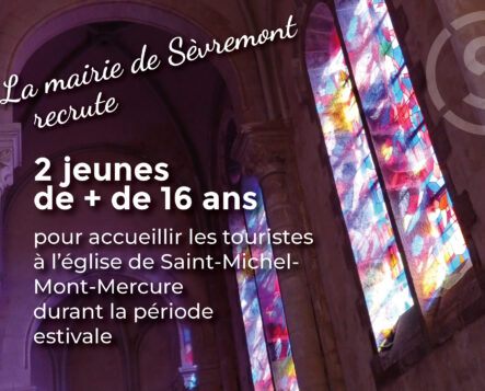 La mairie recrute 2 jeunes pour les visites de l&rsquo;église de Saint-Michel-Mont-Mercure
